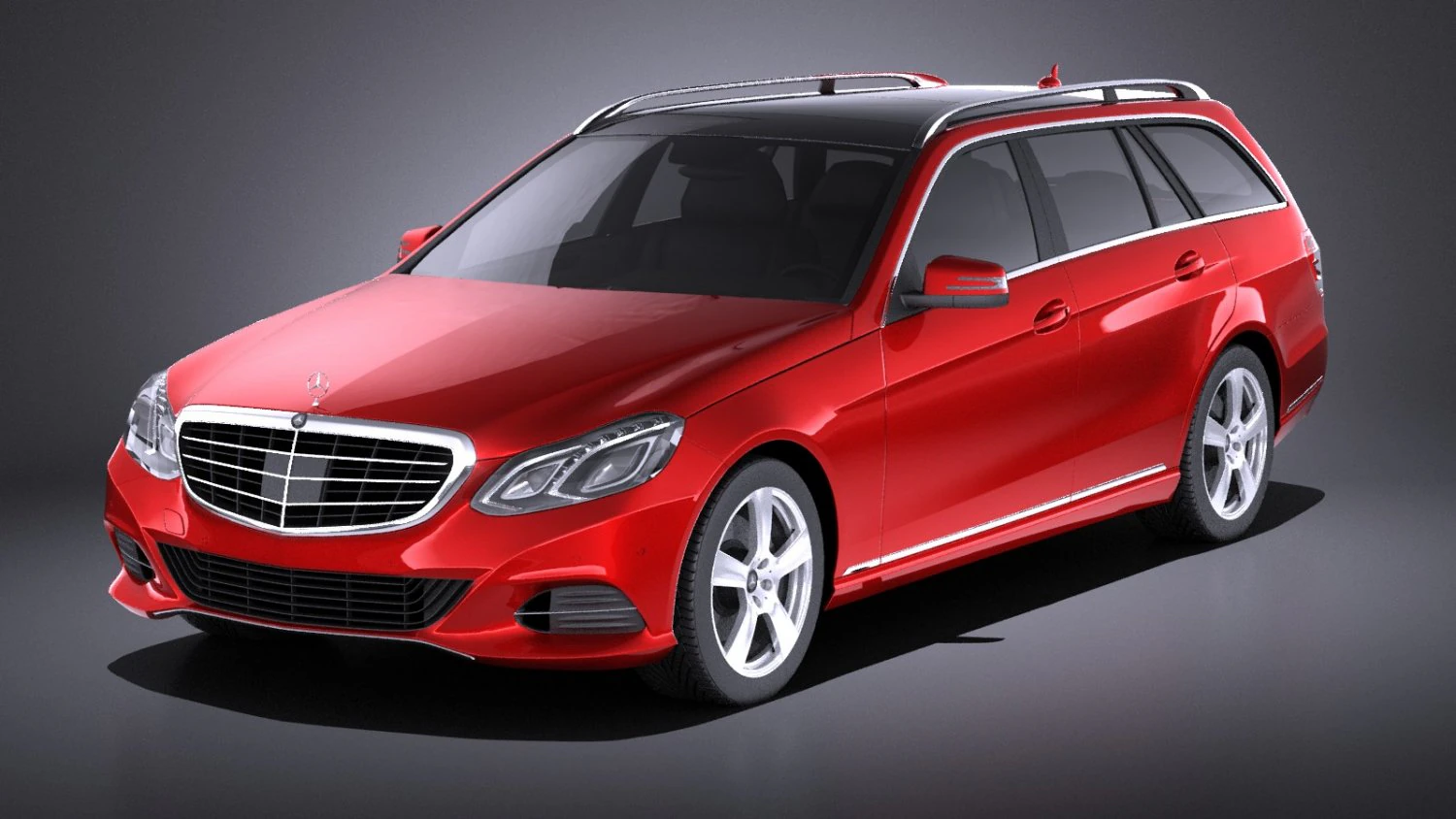 Mercedes-Benz E-class Estate 2015 vray 3D Model .c4d .max .obj .3ds .fbx .stl .blend 