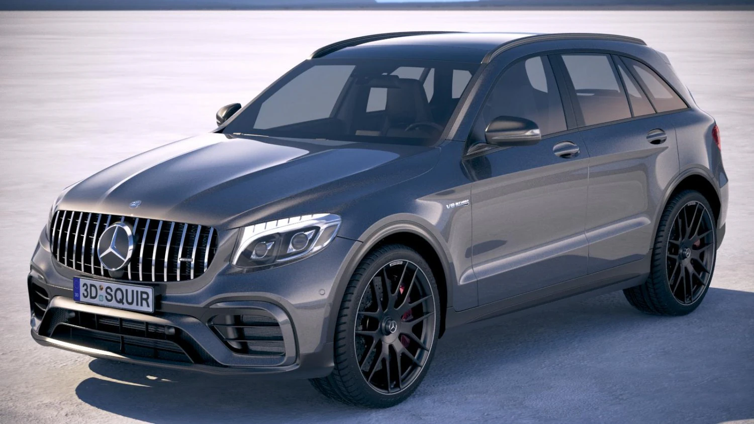 Mercedes-Benz GLC 63 S AMG 2018 3D Model .c4d .max .obj .3ds .fbx .stl .blend 