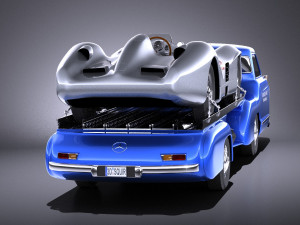 Mercedes-Benz Renntransporter Combo 1954 vray 3D Model