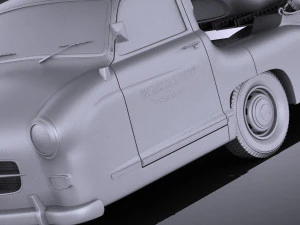 Mercedes-Benz Renntransporter Combo 1954 vray 3D Model
