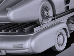 Mercedes-Benz Renntransporter Combo 1954 vray 3D Model