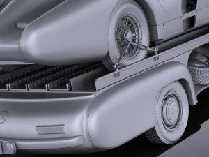 Mercedes-Benz Renntransporter Combo 1954 vray 3D Model