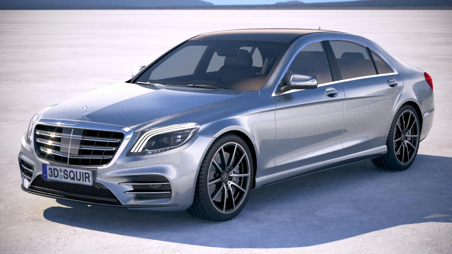 Mercedes-Benz S-class 2018 3D Model .c4d .max .obj .3ds .fbx .stl .blend