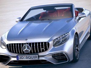 Mercedes-Benz S63 AMG Cabriolet 2018 3D Модель