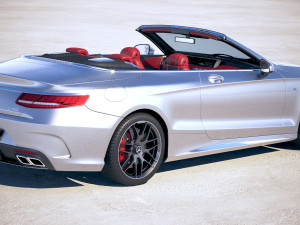 Mercedes-Benz S63 AMG Cabriolet 2018 3D Модель