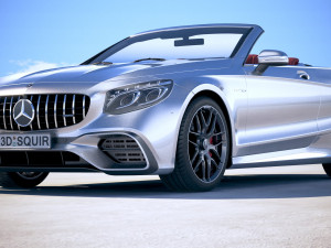 Mercedes-Benz S63 AMG Cabriolet 2018 3D Модель