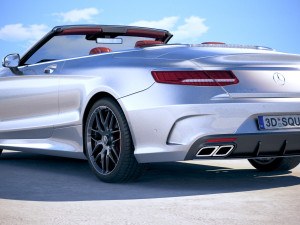 Mercedes-Benz S63 AMG Cabriolet 2018 3D Модель