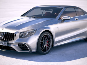 Mercedes-Benz S63 AMG Cabriolet 2018 3D Модель