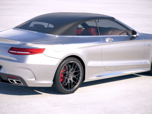 Mercedes-Benz S63 AMG Cabriolet 2018 3D Модель