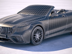 Mercedes-Benz S63 AMG Cabriolet 2018 3D Модель