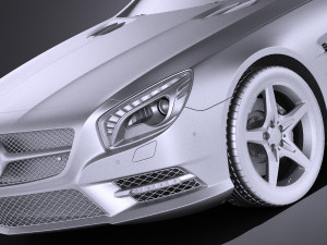 Mercedes-Benz SL 2015 vray 3D मॉडल