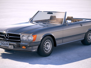 Mercedes-Benz SL USA R107 1981 3D Model