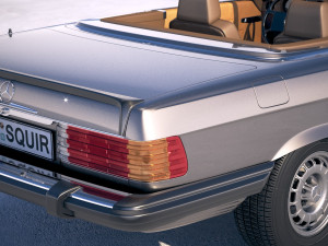 Mercedes-Benz SL USA R107 1981 3D 模型