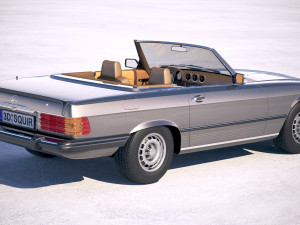 Mercedes-Benz SL USA R107 1981 3D 模型