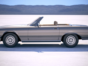 Mercedes-Benz SL USA R107 1981 3D 模型