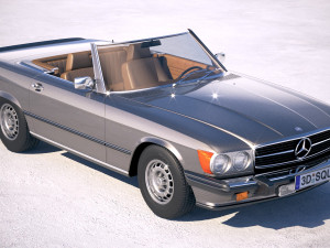 Mercedes-Benz SL USA R107 1981 3D 模型
