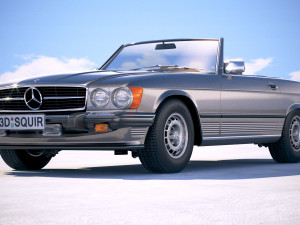 Mercedes-Benz SL USA R107 1981 3D 模型