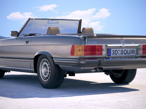 Mercedes-Benz SL USA R107 1981 3D 模型