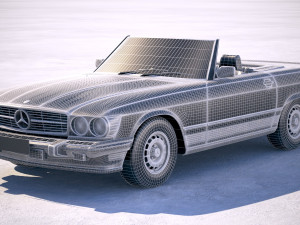 Mercedes-Benz SL USA R107 1981 3D 模型