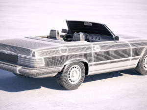 Mercedes-Benz SL USA R107 1981 3D 模型