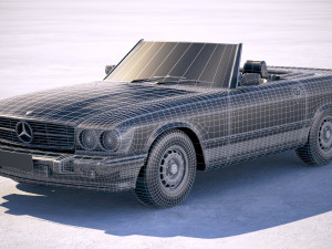 Mercedes-Benz SL USA R107 1981 3D 模型