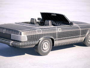 Mercedes-Benz SL USA R107 1981 3D 模型
