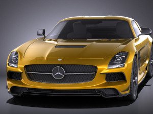 Mercedes-Benz SLS AMG Black 2015 vray 3D Model