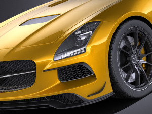 Mercedes-Benz SLS AMG Black 2015 vray 3D Model
