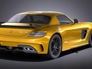 Mercedes-Benz SLS AMG Black 2015 vray 3D Model