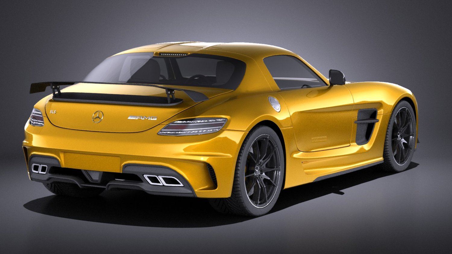 Мерседес SLS AMG желтый