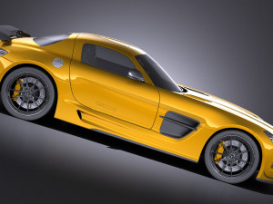 Mercedes-Benz SLS AMG Black 2015 vray 3D Model