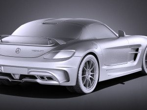 Mercedes-Benz SLS AMG Black 2015 vray 3D Model