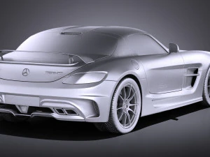 Mercedes-Benz SLS AMG Black 2015 vray 3D Model