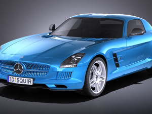 Mercedes-Benz SLS AMG Coupe Electric Drive 2015 vray 3D Model