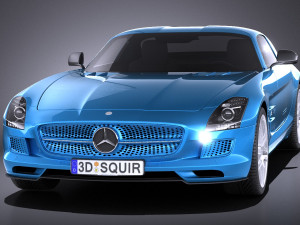 Mercedes-Benz SLS AMG Coupe Electric Drive 2015 vray 3D Model