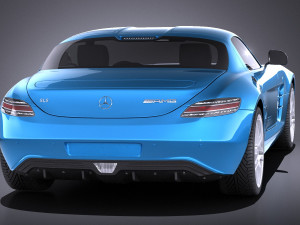 Mercedes-Benz SLS AMG Coupe Electric Drive 2015 vray 3D Model