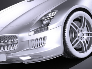 Mercedes-Benz SLS AMG Coupe Electric Drive 2015 vray 3D Model