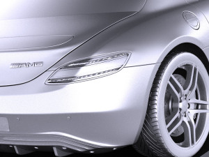 Mercedes-Benz SLS AMG Coupe Electric Drive 2015 vray 3D Model
