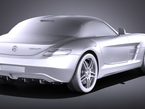 Mercedes-Benz SLS AMG Coupe Electric Drive 2015 vray 3D Model