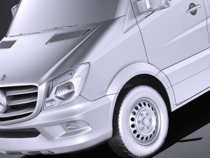 Mercedes-Benz Sprinter Short Low 2017 vray Modèle 3D