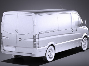 Mercedes-Benz Sprinter Short Low 2017 vray Modèle 3D