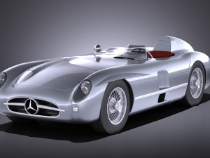 Mercedes-Benz 300 SLR 1955 Spider vray Modello 3D