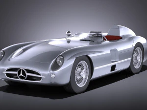 Mercedes-Benz 300 SLR 1955 Spider vray Modelo 3D