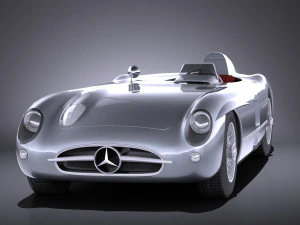 Mercedes-Benz 300 SLR 1955 Spider vray 3D Model