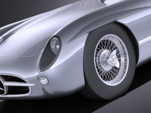 Mercedes-Benz 300 SLR 1955 Spider vray 3D Model