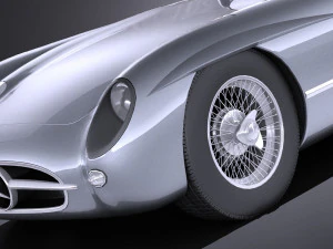 Mercedes-Benz 300 SLR 1955 Spider vray 3D Model