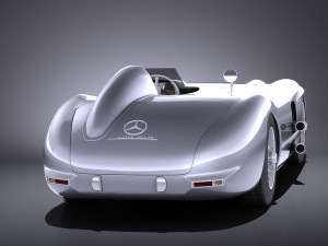 Mercedes-Benz 300 SLR 1955 Spider vray 3D Model