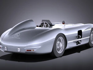 Mercedes-Benz 300 SLR 1955 Spider vray 3D Model
