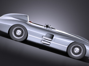 Mercedes-Benz 300 SLR 1955 Spider vray 3D Model