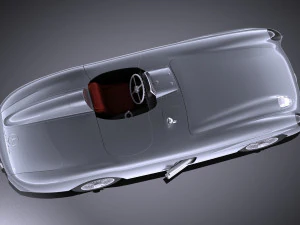 Mercedes-Benz 300 SLR 1955 Spider vray 3D Model